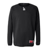 CLEARANCE - L-A Rawlings - Black Long Sleeve Flatback Mesh Fleece Pullover - 9705