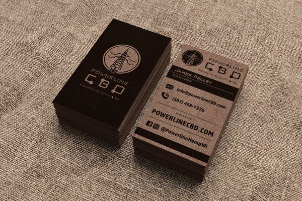 Powerline CBD Kraft Business Cards