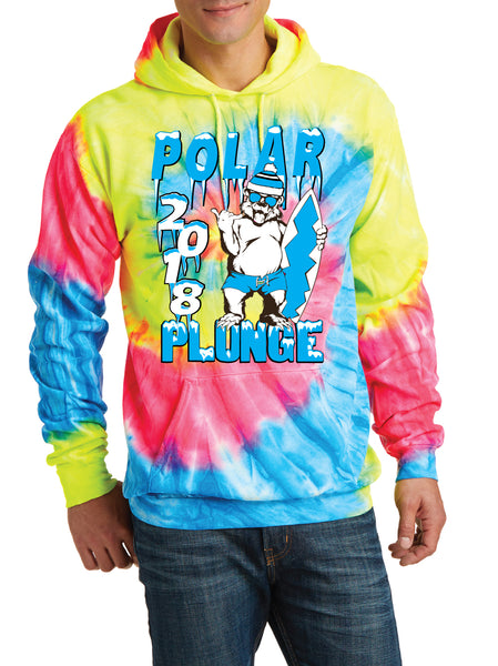 2018 POLAR PLUNGE TROPICAL TIE-DYE HOODIE