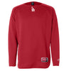 L-A Rawlings - Red Long Sleeve Flatback Mesh Fleece Pullover - 9705
