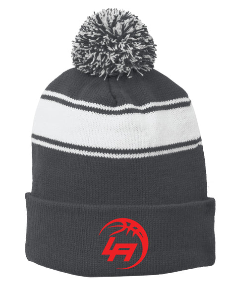 Cardinals - Stripe Pom Pom Beanie