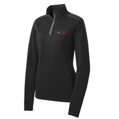 Sport-Tek® Ladies Sport-Wick® Textured 1/4-Zip Pullover - LST860
