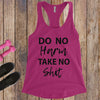 Do No Harm Take No Shit - Black Letters - Fitness Workout Tank - Motivation