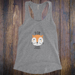 For Fox Sake - Black Letters - Fitness Workout Tank - Motivation