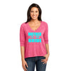 Mother of the Bride Ladies Microburn® V-Neck Raglan Tee. DM462