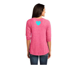 Mother of the Bride Ladies Microburn® V-Neck Raglan Tee. DM462