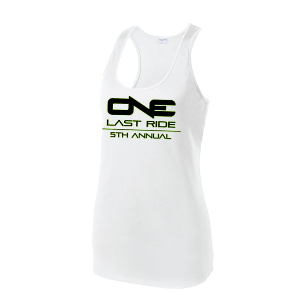 One Last Ride - Sport-Tek® Ladies PosiCharge® Competitor™ Racerback Tank - White