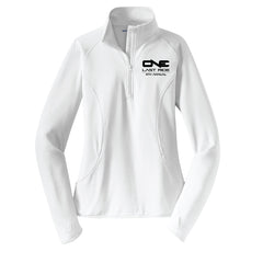 One Last Ride - Sport-Tek® Ladies Sport-Wick® Stretch 1/2-Zip Pullover - White